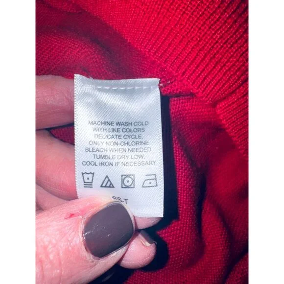 NWT Merino Wool Lightweight Alan Flusser Red VNeck Sweater Vest XL Preppy Office - Picture 7 of 9